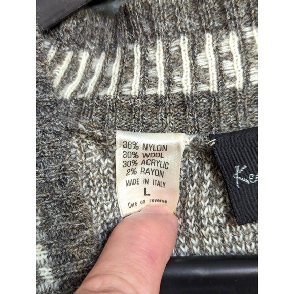 Vintage Kerrington Italia Cardigan Sweater Womens Size Large Brown Made In Italy - Picture 9 of 9